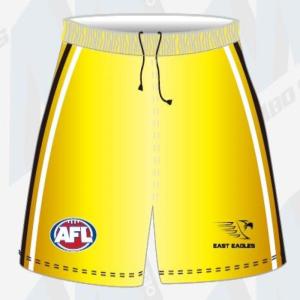 Wholesale Yellow Aussie Rules Football Shorts , 100% Polyester 300gsm Football Team Shorts from china suppliers