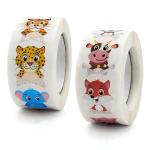 Animal Cartoon Paper Custom Sticker Labels 8*6*8cm For Children'S Stuff