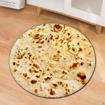 Polyester Fiber Bedroom Floor Carpets Small Circular Rugs Washable