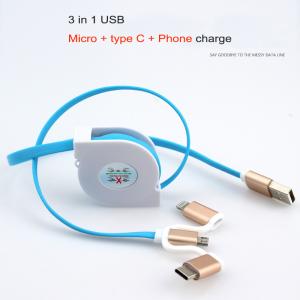 Wholesale 2A Fast Charge Micro USB Cable Type - C Telescopic For Smart Android Phone from china suppliers