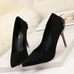 ZM021 1723-1 Frosted Fine-Heeled Super High-Heeled Suede Wedding Shoes Elegant