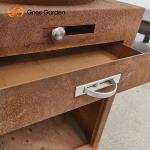 Corten Steel Garden BBQ Outdoor Cooking Grills Antique Fire Pit 31.5"