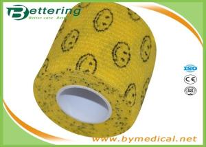 Wholesale Flexible Medical Elastic Vet Wrap Bandage Self Adhesive With Smile Face Printing from china suppliers
