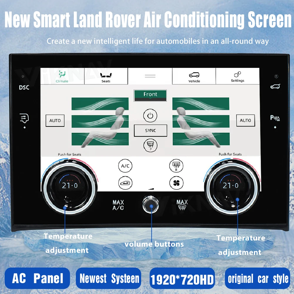 10.4inch AC Panel Display For Land Range Rover Vogue V8 L322 Keep the original functions with Car Air Condition Contrl
