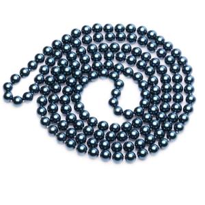 Wholesale Luxury Round Blue 8mm Shell Pearl Sweater Necklace 55 Inches (N08612) from china suppliers