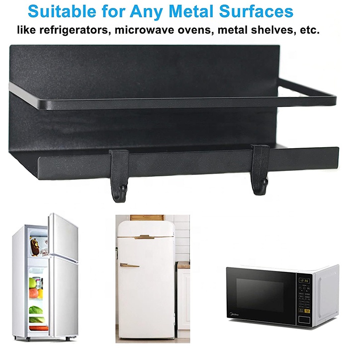 Customized Sizes Stainless Steel Single Tier Magnetic Seasoning And Condiment Organizer