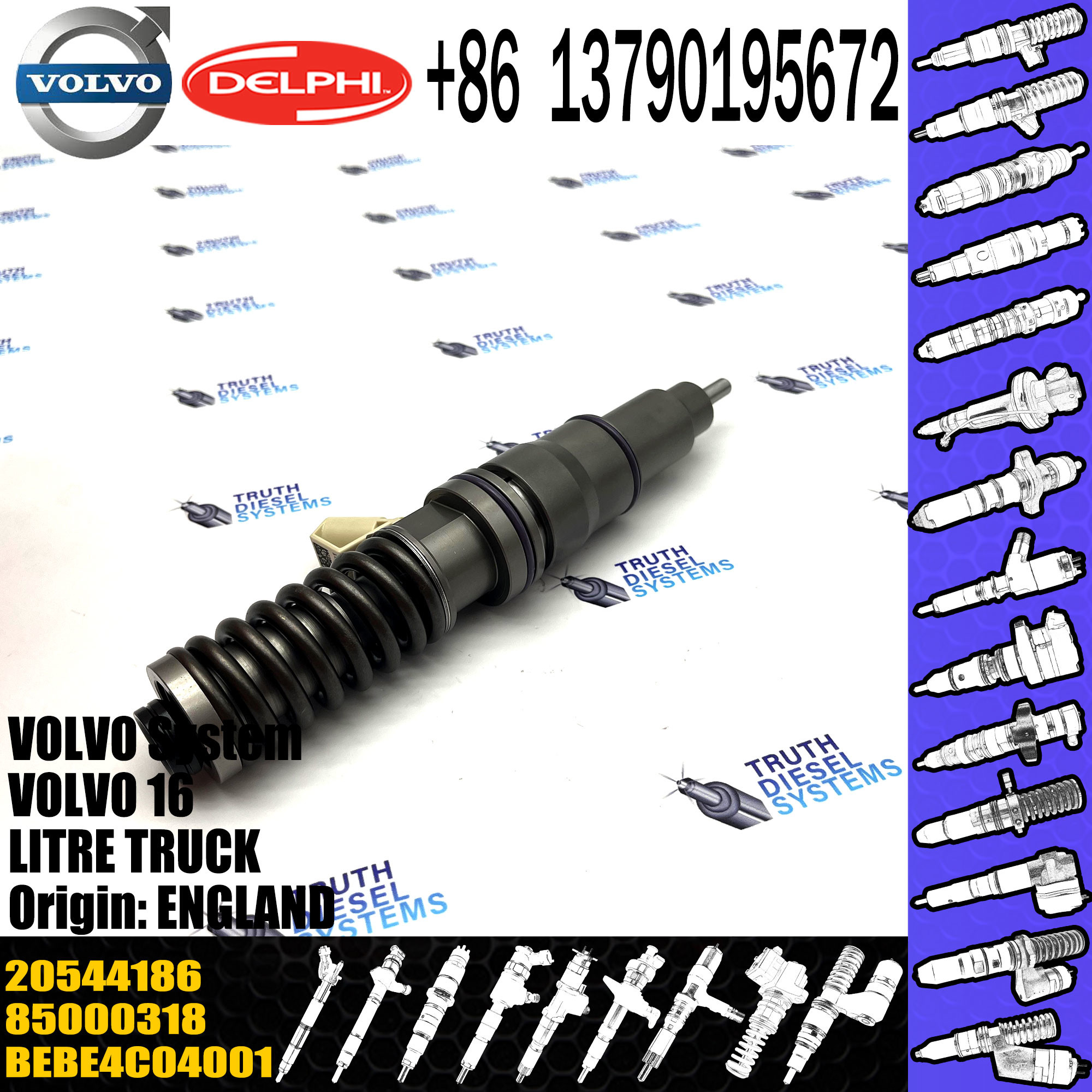 20544186 Price of all new automotive engine parts common rail diesel fuel injector 20544186