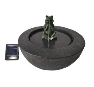 Wholesale 8V/1W Solar Pump Frogs Spit Solar Water Fountain for Outdoor Garden 7.4V 2200mA Battery from china suppliers