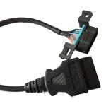 Length 30cm Black OBD II Connector Cable , 16 Pin Male To Female OBD Wire