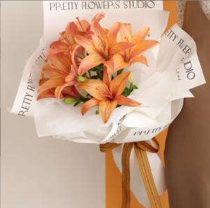 Wholesale English tear-resistant paper, flower lining packaging paper material, flower shop supplies, floral arrangement, bouquet packaging, snow wipe paper from china suppliers