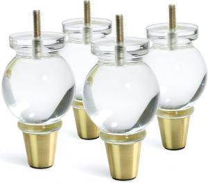 Wholesale Transparent Crystal Exquisite Plexiglass Feet Acrylic Furniture Legs for Bed Sofa Cabinet from china suppliers