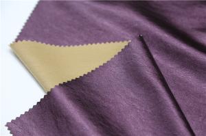Wholesale Shining Synthetic Leather Material , 0.4mm Leather Look Polyester Fabric from china suppliers