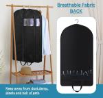 KIMBORA 43" SUIT BAGS FOR CLOSET STORAGE AND TRAVEL, GUSSETED HANGING GARMENT