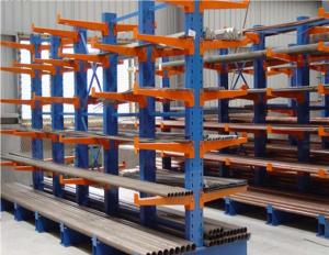 Wholesale Muliti Lever Metal Cantilever Storage Rack For Lumber / Plywood / PVC Storing from china suppliers