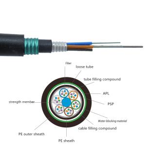 Wholesale 24 Core GYTA53 Double Armored Sheath Outdoor Single Mode Armored Fiber Optic Cable For Direct Burial from china suppliers