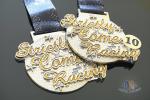 3D Earth Glitter Color Custom Silver Sports Medal , Bespoke Metal Running