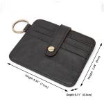 Fashion Cowhide Leather Keychain Wallet Credit Card Holder for Men Women Custom