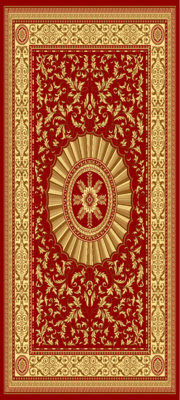 100 Polypropylene Red Wilton Carpet Jacquard Style Shaggy Pattern