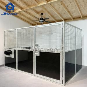 Wholesale Mobile Painted 12ft Standard Size HDG HDPE Horse Stable Stall Panels Barn With Feeder from china suppliers