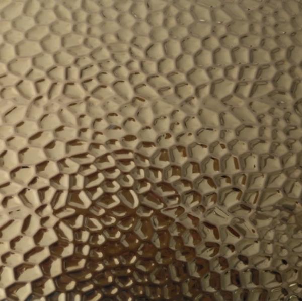 Hot Designed sheet Gold color mirror bright finish hammered stainless steel