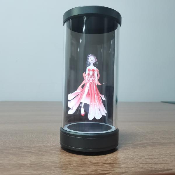 5inch 360 Holographic Display Hologram Cylinder With Picture Format PNG Video