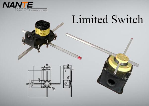Galvanized Steel Electric Wire Rope Hoist Double Poles Yellow / Blue Cross