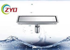 Wholesale CE Brushed Deodorant Bathroom Floor Drain Fold Edge Rectangle Shape from china suppliers