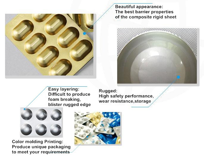High Output Stainless Steel Automatic Blister Packing Machine with Shaking Feeder
