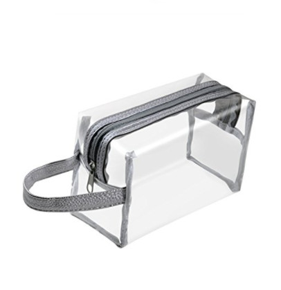 Transparent PVC Cosmetic Bag , Makeup Clear Cosmetic Bags Compact Size