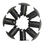 Universal 7/16" Aluminum Dzus Button Dome Head Quarter Turn Fasteners .500 Black