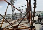 Hot Dip Galvanized Tubular Steel Tower 10KV - 750KV Voltage Silver Color