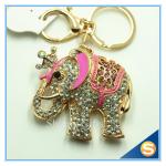 Rhinestone Elephant Keychain Animal Metal Key chain For Women Gift