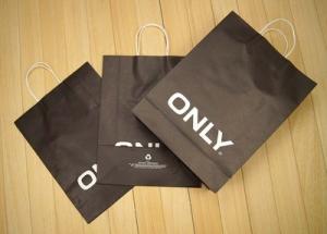 Wholesale Plain Color Custom Paper Bags Matte Black Packaging Kraft Paper from china suppliers