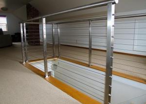 Wholesale Round / Square Post Stainless Steel Railing Rod Bar Optional For Balcony / Staircase from china suppliers