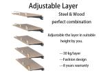Cold Rolled Steel Supermarket Shelving Wood Gondola Shelving Classic Style