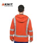Hi Vis FR Fleece Hoodie 350gsm Long Sleeve Reflective Work Shirts