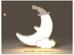 Moon Children Cute Room Ceiling Lamps 32W White Color 600*460*90MM