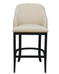 Birch wood white pu upholstery barstool/counter stool with metal bars,fashion