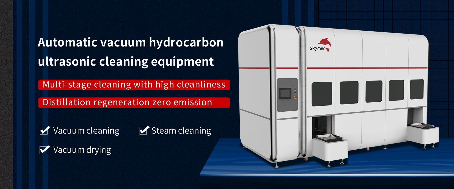 Vacuum Hydrocarbon Ultrasonic Cleaning Equipment