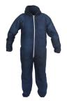 Disposable dark blue micro porous coverall with hood,S-XXL,against dust and oil