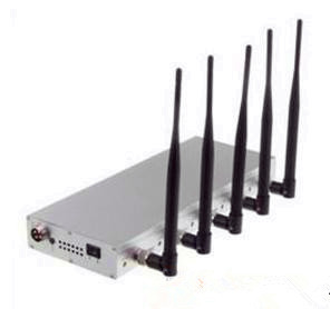 6W Wifi + 2G + 3G Cell Phone Signal Jammer With 5 Antennas