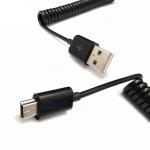 OEM 1M 2M Data Charging Spiral Coiled USB to MINI USB Cable