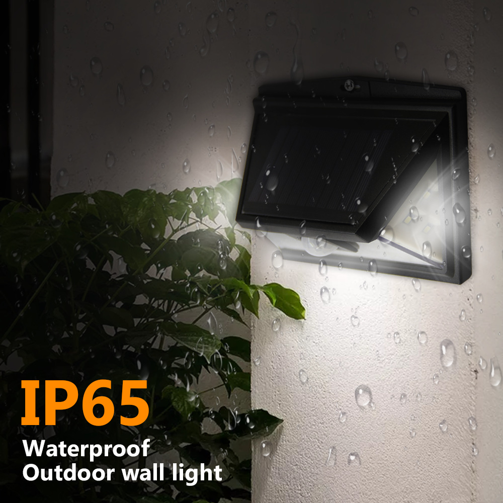 Anti Heat Solar Powered Outdoor Wall Mounted Lights With Rechargeable Battery