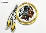 Sports Team Badge Cartoon Sequin Embroidery Patches For Cloth No Backing