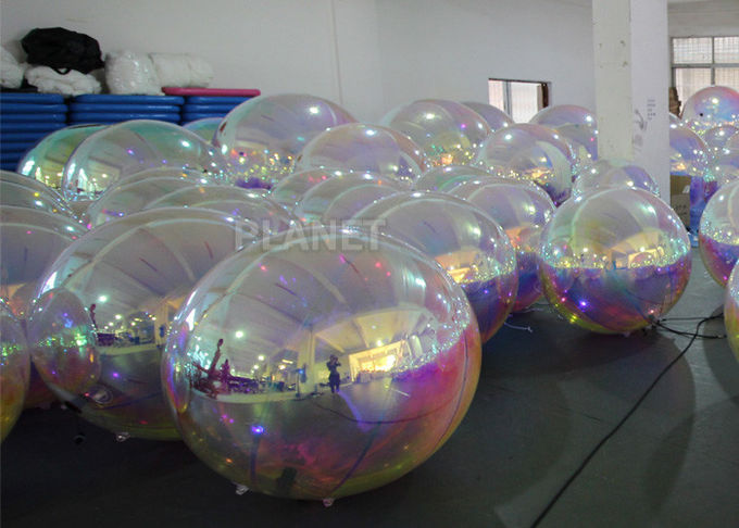 1.2m , 1.8m Inflatable Mirror Balloon With Logo Print For Advertising
