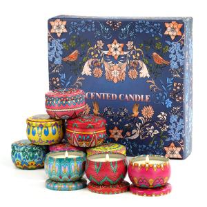 Wholesale 9 Pack Gift Set Burning Time About 12H Portable Nature Soy Wax from china suppliers