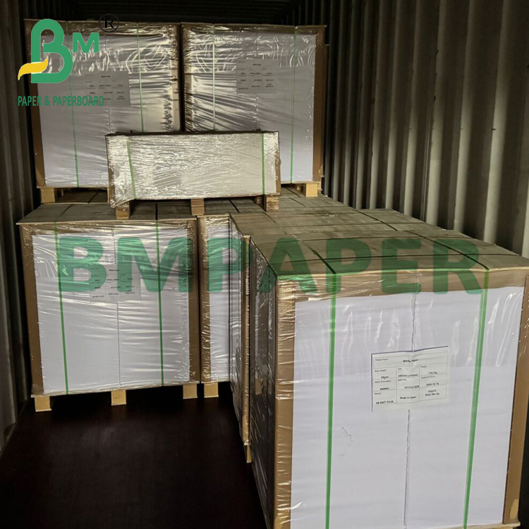 80gsm High Whiteness Semi Glossy Battery Tag Paper Raw Material 72 x 102