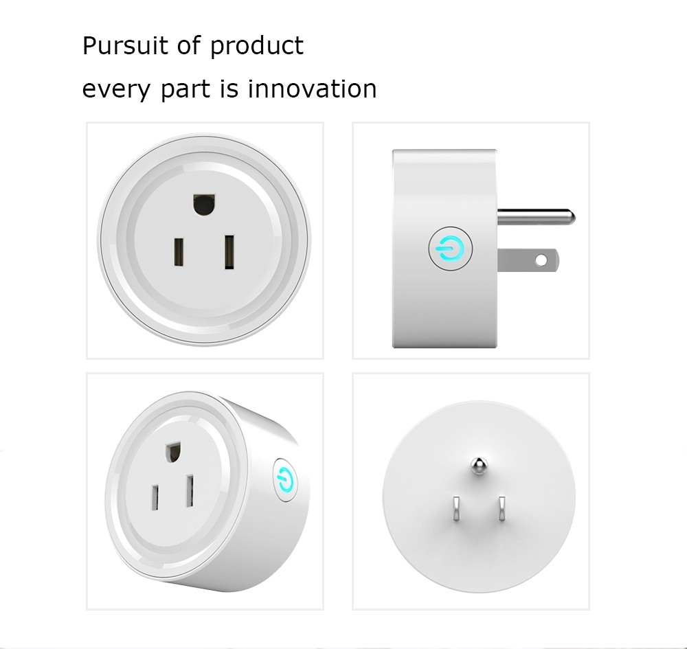 Flame Resistant Wifi Smart Plug Socket , App Controlled Socket For US Google Home