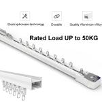 6.3 Meters Smart Curtain Track 135 Degree Bendable Aluminium Curtain Track