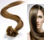 Female Brown U - Tip 100% Remy People Pre Bonded Hair Extension Kinky Curl